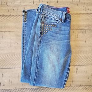 Lucky Brand Charlie skimmer studded skinny jeans